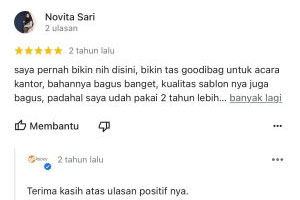 testimony pelanggan